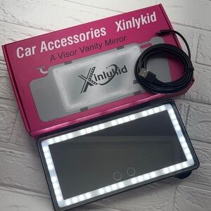 Black LED Visor Vanity Mirror